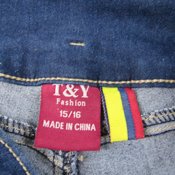 T&Y Fashion Women's Stretch Skinny Ankle Blue Jeans 4 Button Fancy Pockets 15/16 - Picture 10 of 10